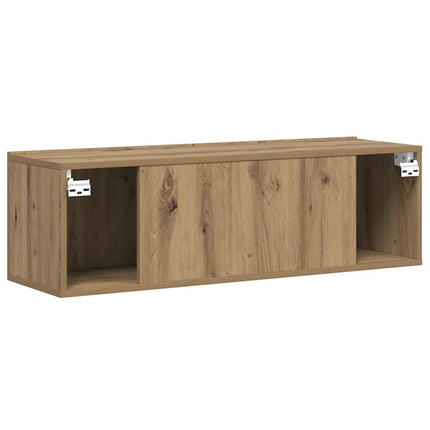 Väggmonterad tv-skåp artisan ek 80x30x30 cm konstruerat trä