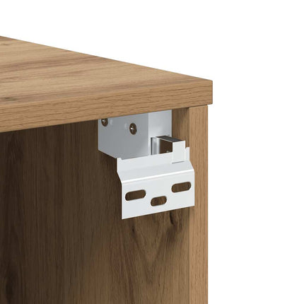 Väggmonterad tv-skåp artisan ek 80x30x30 cm konstruerat trä