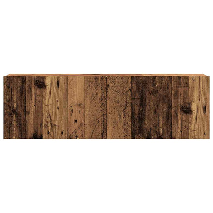 Väggmonterad tv-skåp åldrat trä 100x30x30 cm konstruerat trä