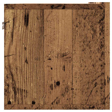 Väggmonterad tv-skåp åldrat trä 100x30x30 cm konstruerat trä