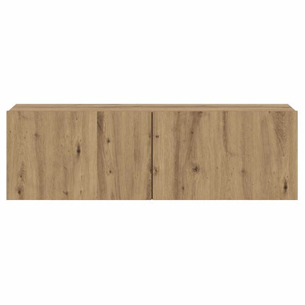 Väggmonterad tv-skåp artisan ek 100x30x30 cm konstruerat trä