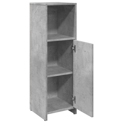 Badrumsskåp betonggrå 30x30x95 cm konstruerat trä