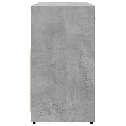 Tvättställsskåp betonggrå 60x33x60 cm konstruerat trä