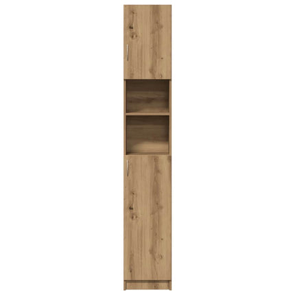 Badrumsskåp hantverksmässig ek 32x25,5x190 cm konstruerat trä