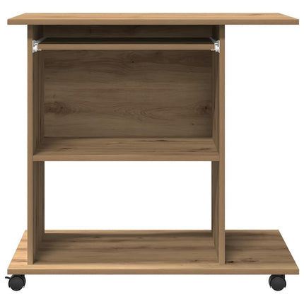 Datorbord ek 80x50x75 cm konstruerat trä