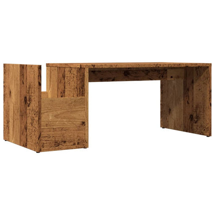 Soffbord åldrat trä 90x45x35 cm konstruerat trä