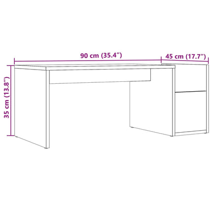 Soffbord åldrat trä 90x45x35 cm konstruerat trä