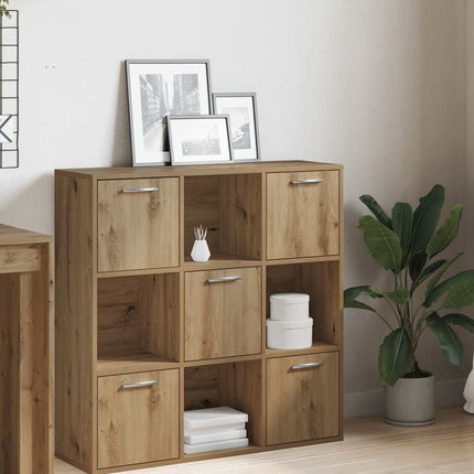 Bokhylla artisan ek 90x28x90 cm konstruerat trä