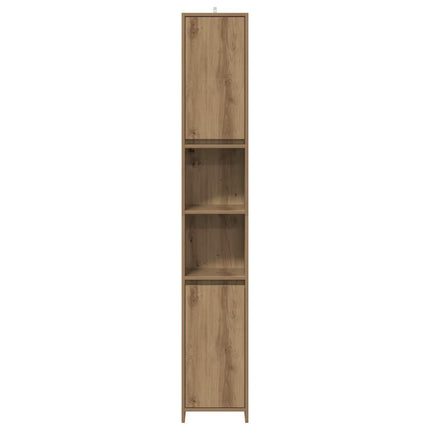 Badrumsskåp artisan ek 30x30x183,5 cm konstruerat trä