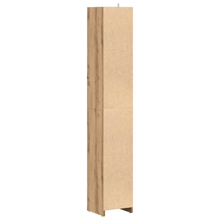 Badrumsskåp artisan ek 30x30x183,5 cm konstruerat trä