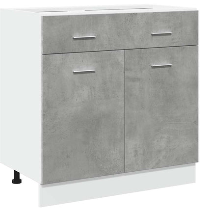 Underskåp med låda “Lyon” betonggrå 80x46x81,5 cm spånskiva