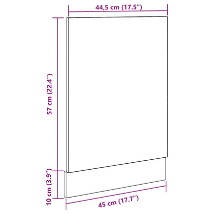 Front för diskmaskin “Lyon” artisan ek 45x3x67 cm