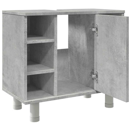 Badrumsskåp betonggrå 60x32x53,5 cm spånskiva