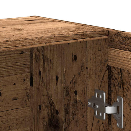 Bokskåp åldrat trä 82,5x30,5x115 cm konstruerat trä
