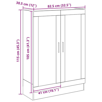 Bokhylla artisan ek 82,5x30,5x115 cm konstruerat trä