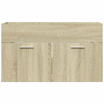 Tvättställsskåp sonoma-ek 80x38,5x46 cm konstruerat trä
