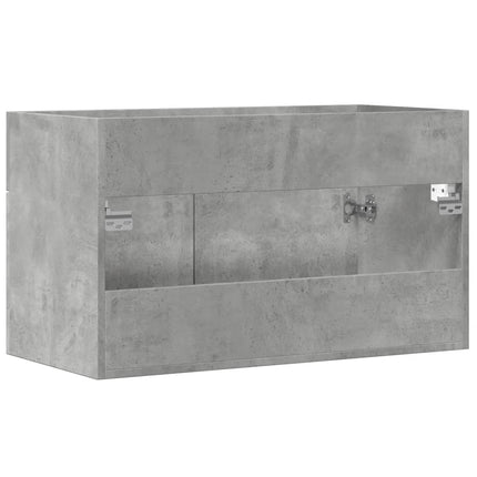 Tvättställsskåp betonggrå 80x38,5x46 cm konstruerat trä