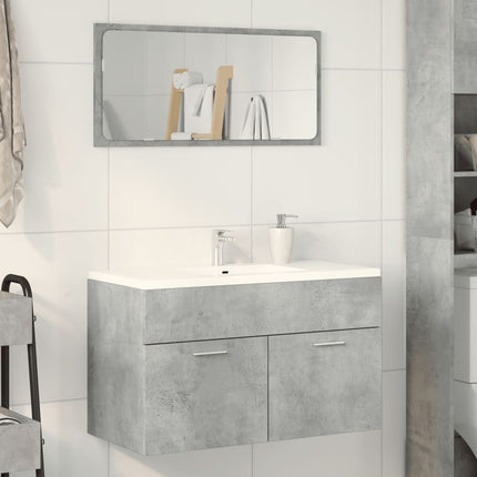 Tvättställsskåp betonggrå 90x38,5x46 cm konstruerat trä