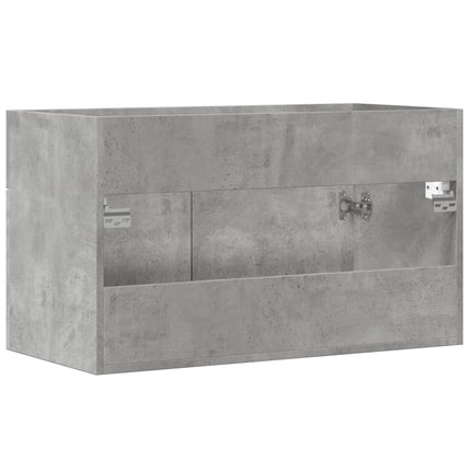 Tvättställsskåp betonggrå 90x38,5x46 cm konstruerat trä