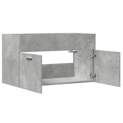Tvättställsskåp betonggrå 90x38,5x46 cm konstruerat trä