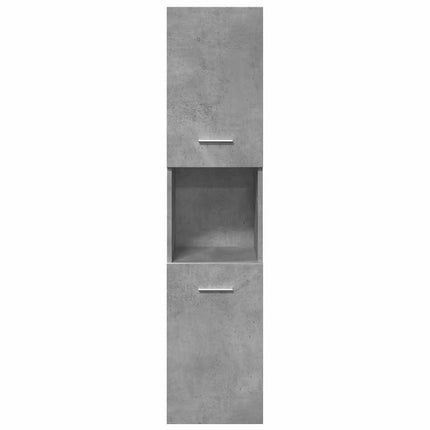Badrumsskåp betonggrå 30x30x130 cm konstruerat trä
