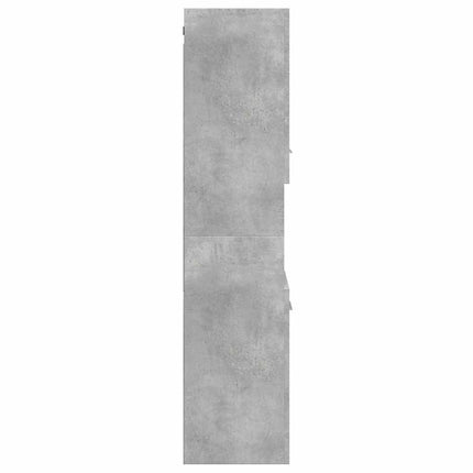 Badrumsskåp betonggrå 30x30x130 cm konstruerat trä