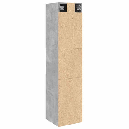 Badrumsskåp betonggrå 30x30x130 cm konstruerat trä