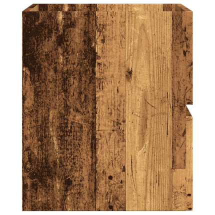 Badrumsskåp åldrat trä 60x38,5x45 cm konstruerat trä