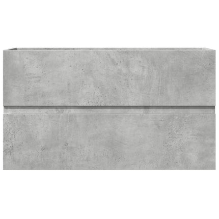 Badrumsskåp betonggrå 80x38,5x45 cm konstruerat trä