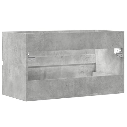 Badrumsskåp betonggrå 80x38,5x45 cm konstruerat trä
