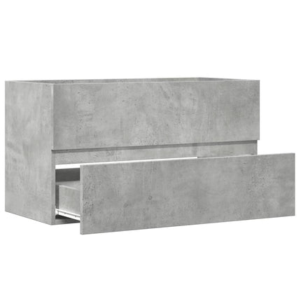 Badrumsskåp betonggrå 80x38,5x45 cm konstruerat trä