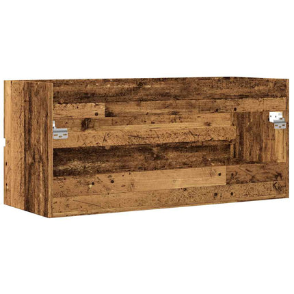 Tvättställsskåp åldrat trä 100x38,5x45 cm konstruerat trä