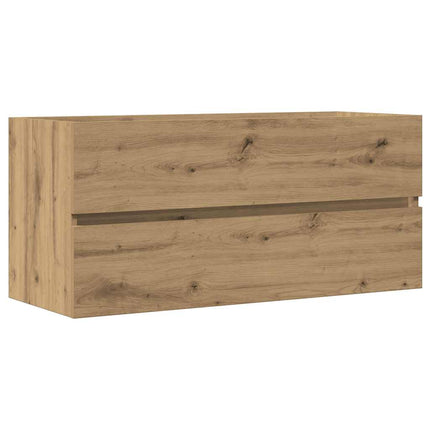 Tvättställsskåp ek 100x38,5x45 cm konstruerat trä
