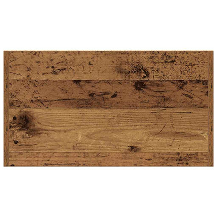 Badrumsskåp åldrat trä 60x33x80 cm konstruerat trä