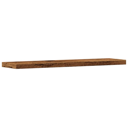 Vägghyllor 4 st åldrat trä 40x10x1,5 cm konstruerat trä