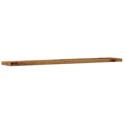 Vägghyllor 4 st åldrat trä 60x20x1,5 cm konstruerat trä