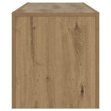 TV-bänk med LED-lampor artisan ek 120x36,5x40cm konstruerat trä