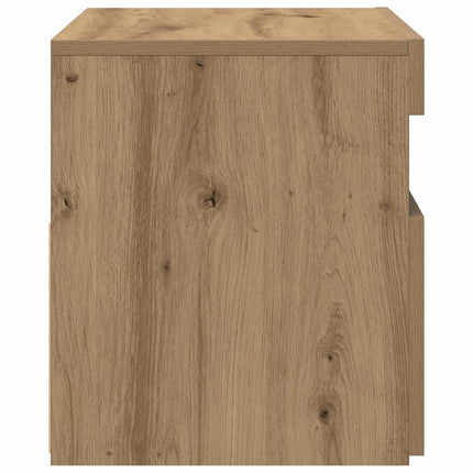 TV-bänk med LED-lampor artisan ek 60x35x40 cm konstruerat trä