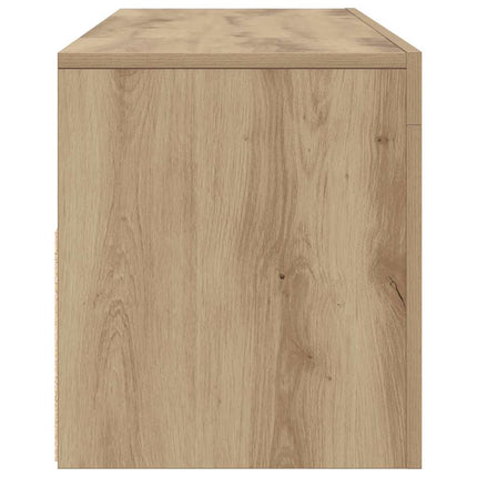 TV-bänk med LED-lampor artisan ek 120x35x40 cm konstruerat trä