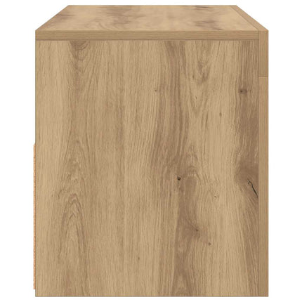 TV-bänk med LED-lampor artisan ek 90x35x40 cm konstruerat trä