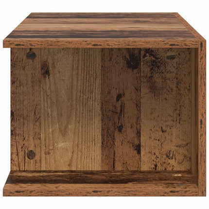 TV-bänk med LED-lampor åldrat trä 90x39x30 cm konstruerat trä