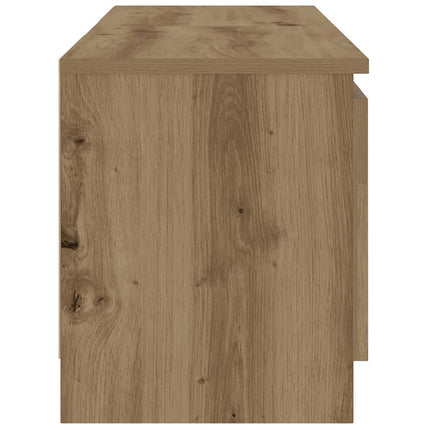 TV-bänk med LED-lampor artisan ek 120x30x36 cm konstruerat trä