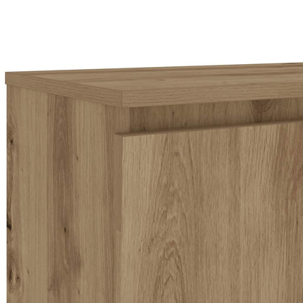 TV-bänk med LED-lampor artisan ek 120x30x36 cm konstruerat trä