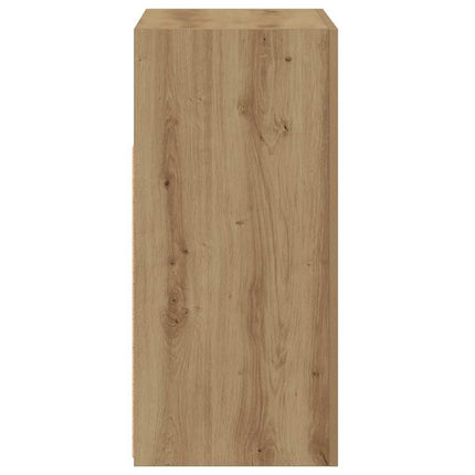 Skänk med LED-belysning artisan ek 80x35x75 cm konstruerat trä