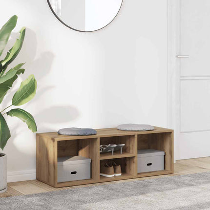 Skoförvaringsbänk artisan ek 105x35x35 cm konstruerat trä