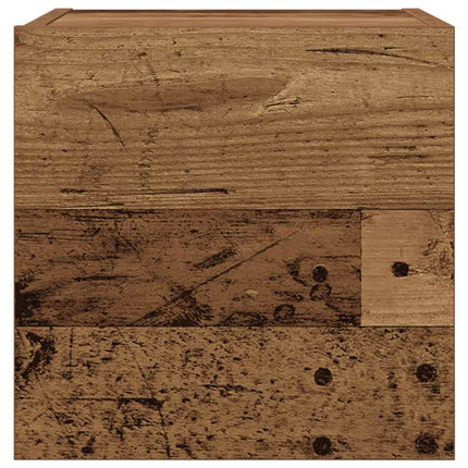 Väggmonterade tv-skåp 2 st åldrat trä 30,5x30x30 cm