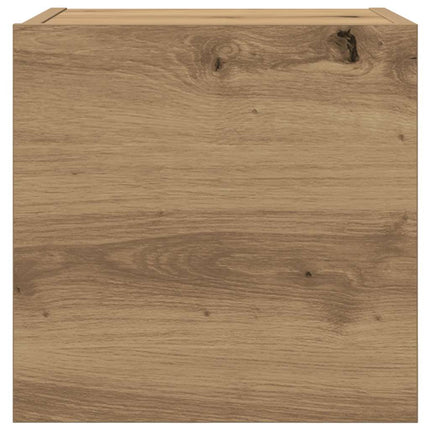 Väggmonterad tv-bänk artisan ek 30,5x30x30 cm