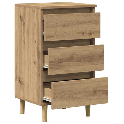 Sängbord artisan ek 40x35x69 cm konstruerat trä