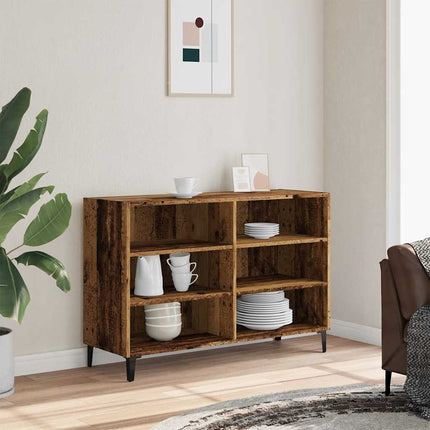 Skänk åldrat trä 103,5x35x70 cm konstruerat trä
