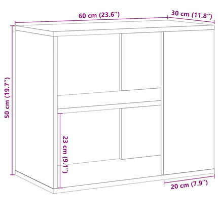 Sidoskåp artisan ek 60x30x50 cm konstruerat trä